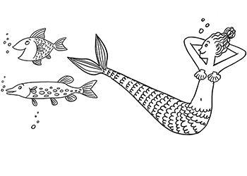 Nos poissons d'avril à colorier