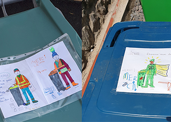 L'éboueur à colorier