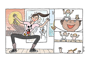 Cours de danse avec une danseuse de Disney